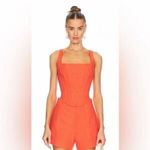 NWOT Aureta (Anthro) Orange Corset Top